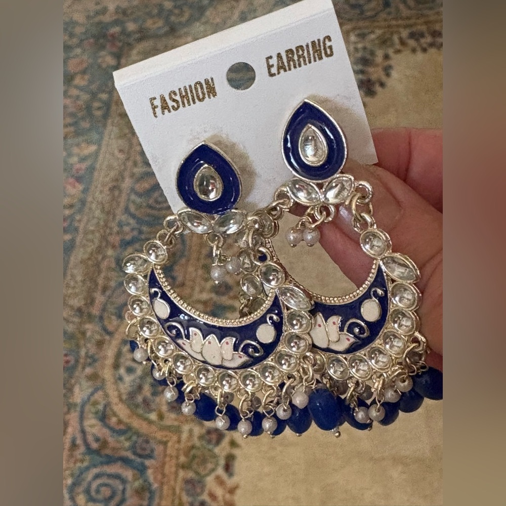 Chandelier Bollywood Earrings from Rajasthan, India